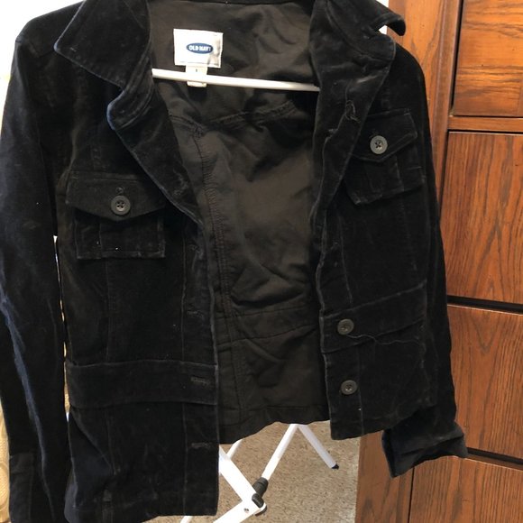 Old Navy black button up jacket - Picture 2 of 3